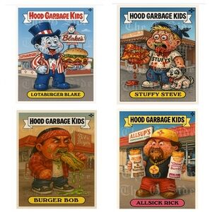 Hood Garbage Kids Collectible Card Set